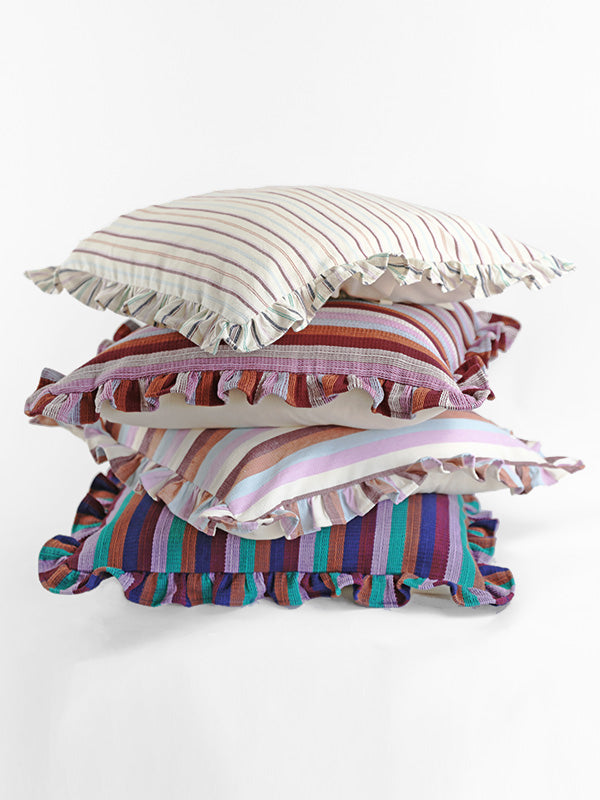 FRILLY STRIPE CUSHION COVERS