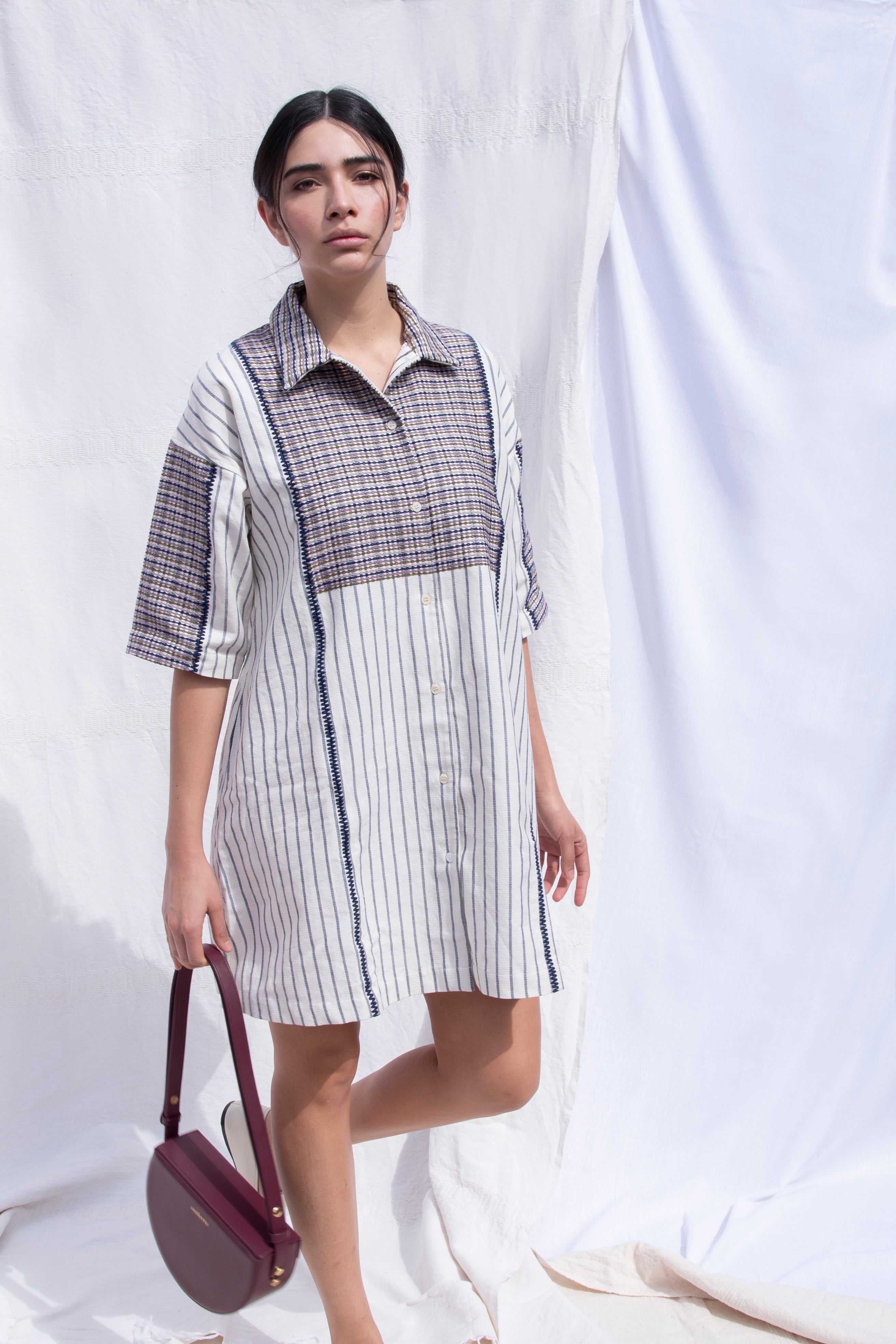 THE ANGELINA SHIRT-DRESS, MAUVE – Sample