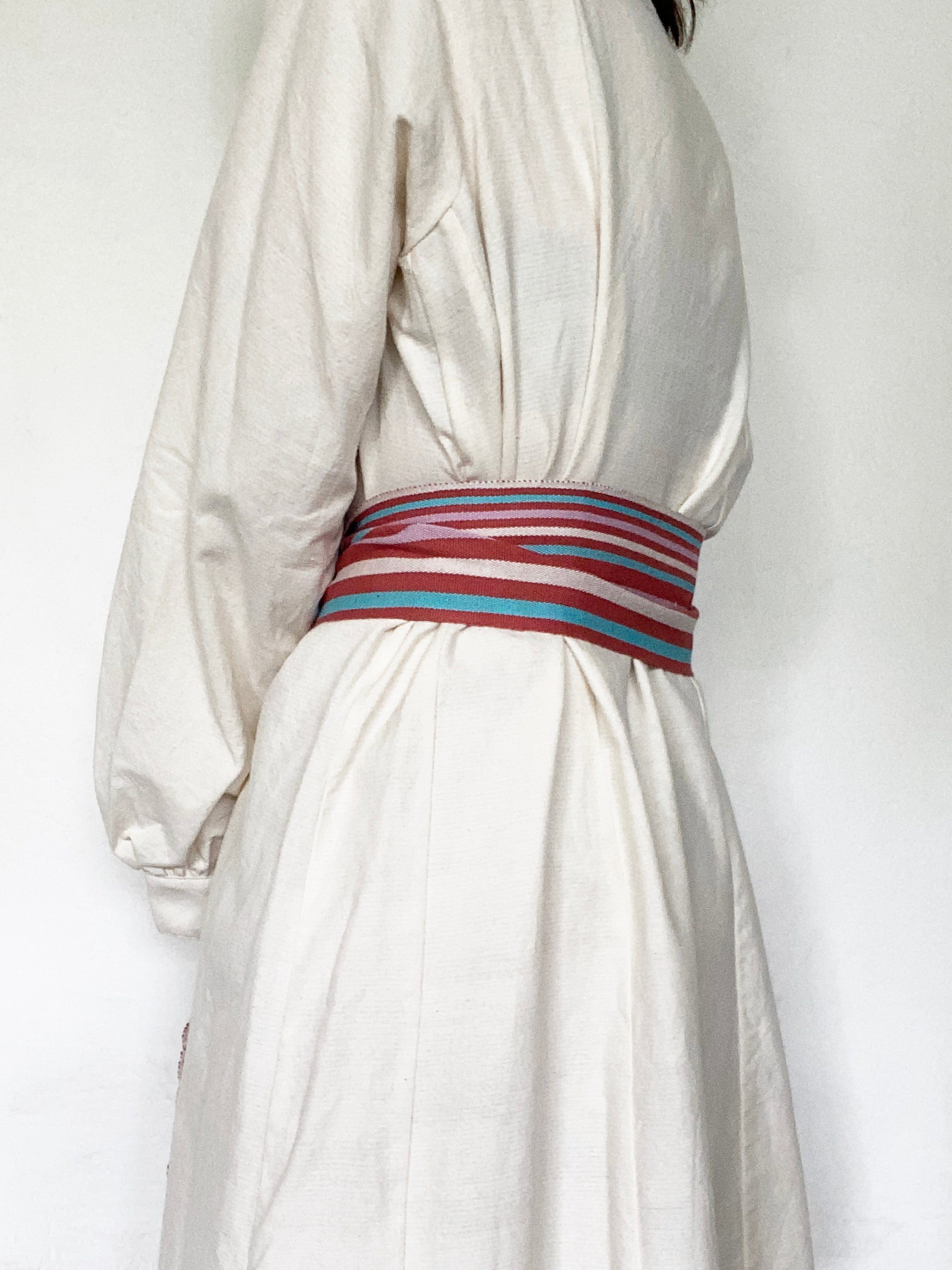 HANDWOVEN STRIPE TIE-BELT