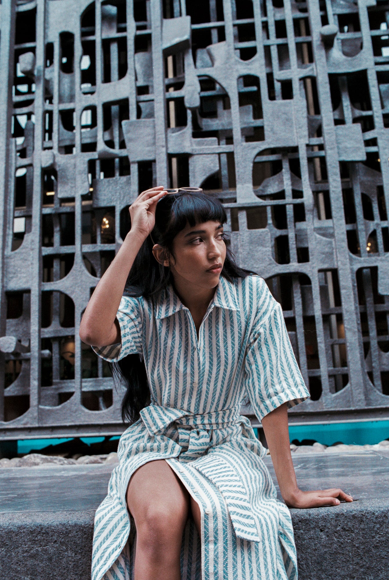 ZINA DRESS, INDIGO– New (A)